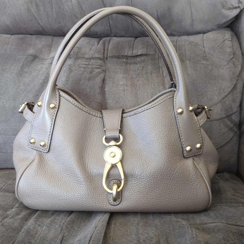 Dooney and Bourke Belvedere Small Logo Lock Satchel